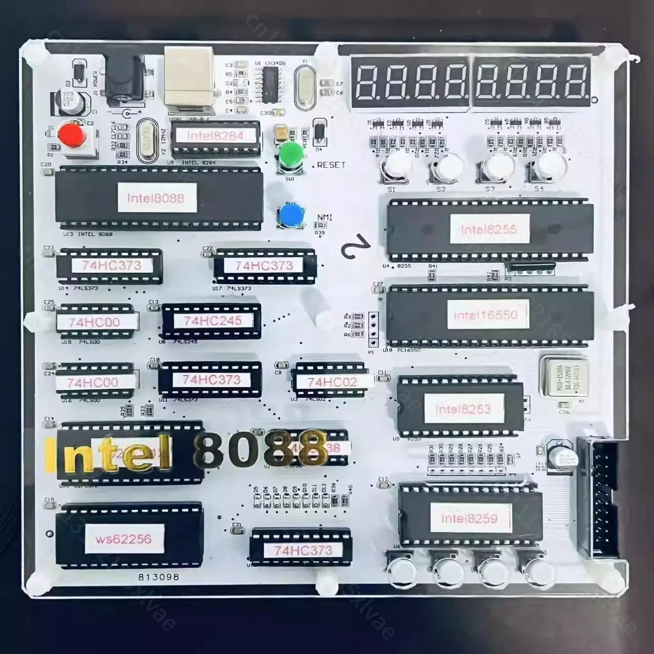 8086 8088 Microcomputer Principe Onderwijs Experimentbord, Assemblage Taal Leerontwikkelingsbord voor Collegeonderwijs