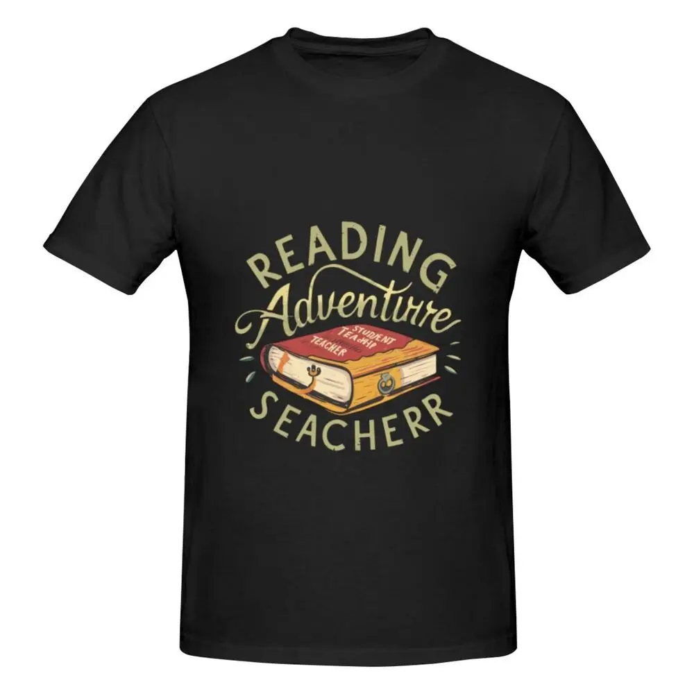 Reading Adventure Teacher Theme Men's T-Shirt  Tees High Quality 100%Cotton Short Sleeve