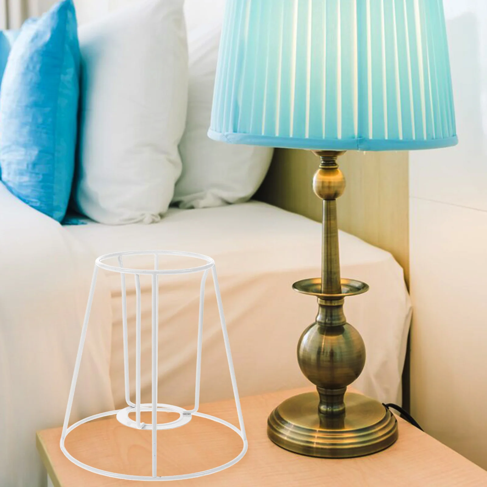 

Frame Metal Wire Diy Table Lamp Shade Rack Diy Lamp Shade Frame Light Cover Bracket For Home Hotel Decor