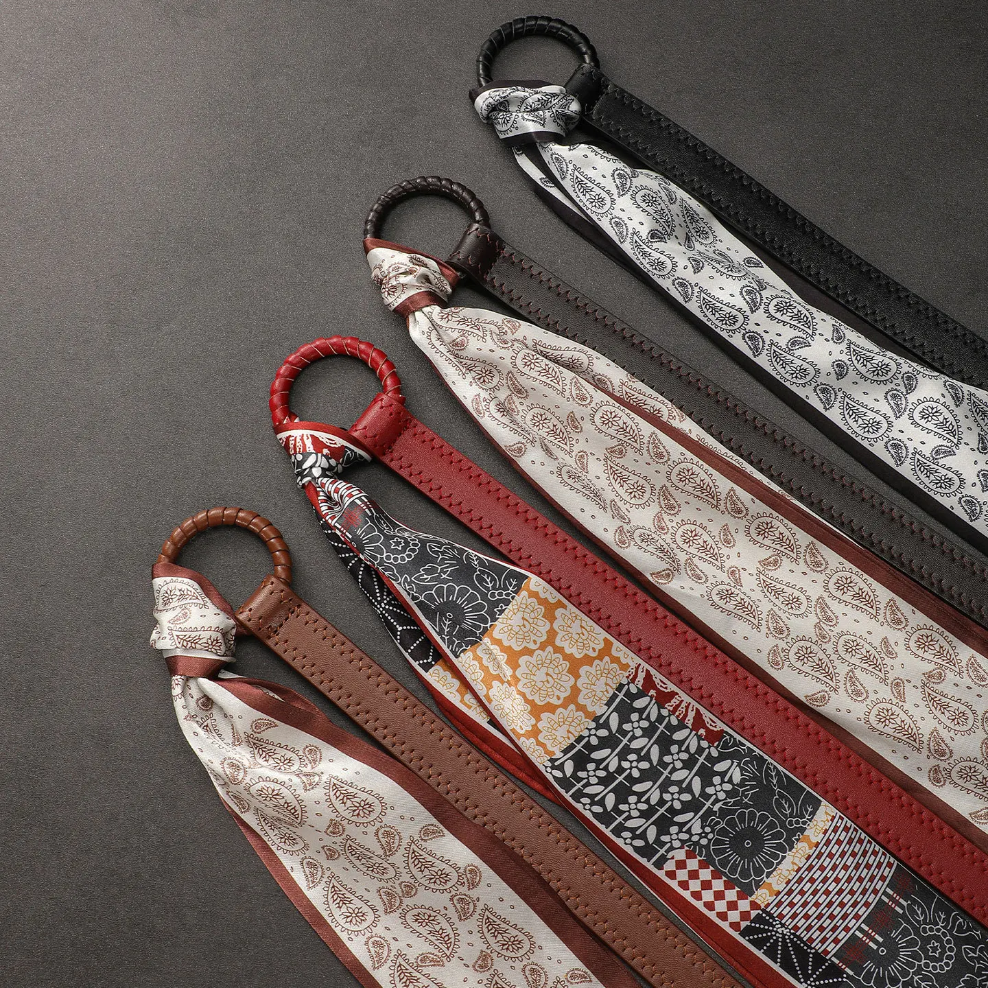 135CM Silk Scarf Belt New Vintage Red Fashion Women Decorative Jeans Skirt Thin Waist Seal Chain Stock Design
