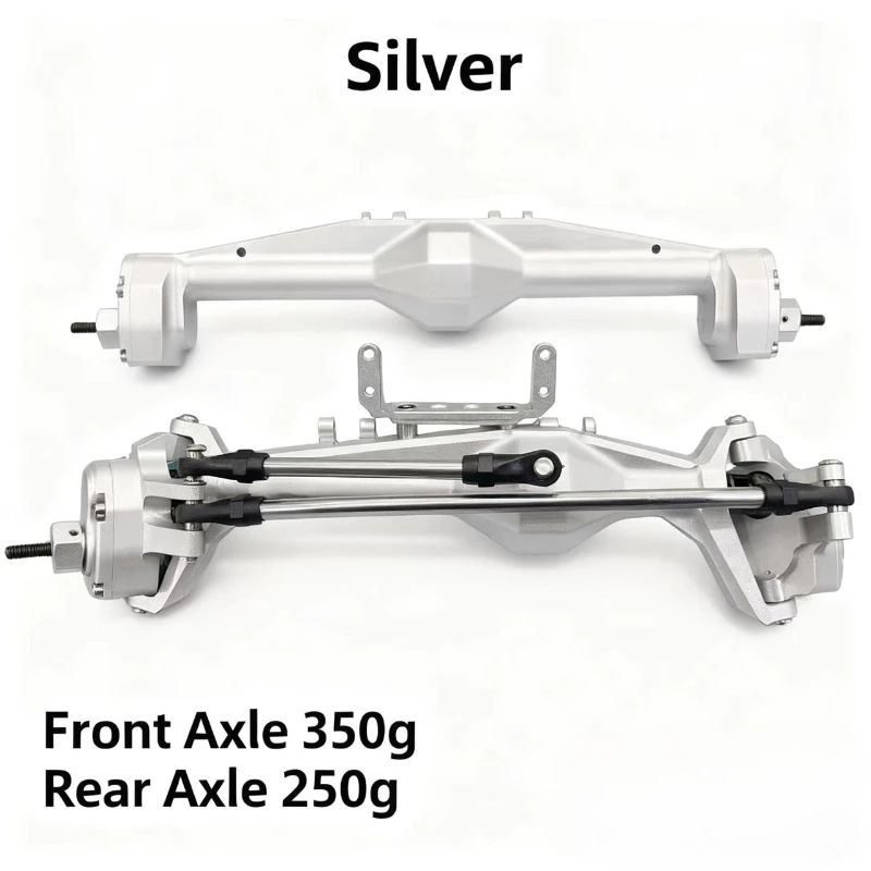 7075 Aluminum Alloy Brass Counterweight Front and Rear Axle for 1/10 RC Crawler Axial Capra 1.9 UTB AXI03004 LCG Chassis Upgrade
