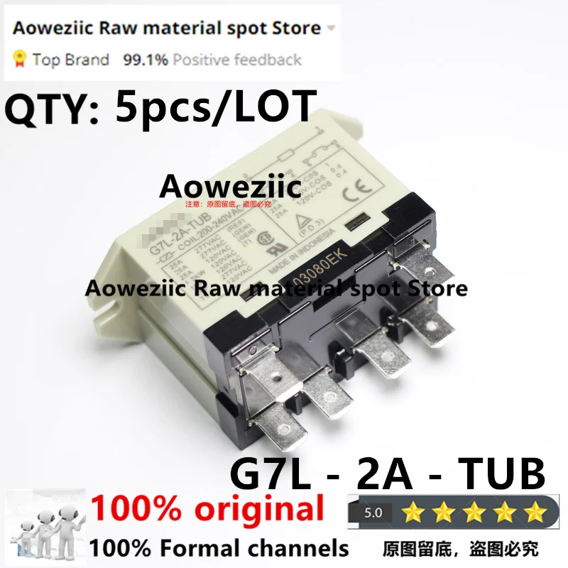 

Aoweziic 2022+ 100% New Original G7L-2A-TUB 24V 200-240VAC Power Relay