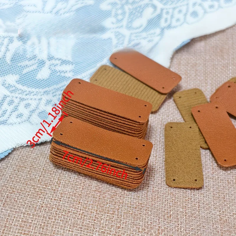 Customized Printing Laser Engraving Logo Artificial Leather Labels Hats Clothes Scarves Clothing Bags Handmade Diy Accessories
