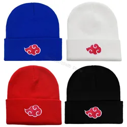 Anime NARUTO Embroidered Beanies Cartoon Knitted Hats Winter Warm Accessories Men Women Cosplay Woolen Bonnet Ski Wear Caps Gift