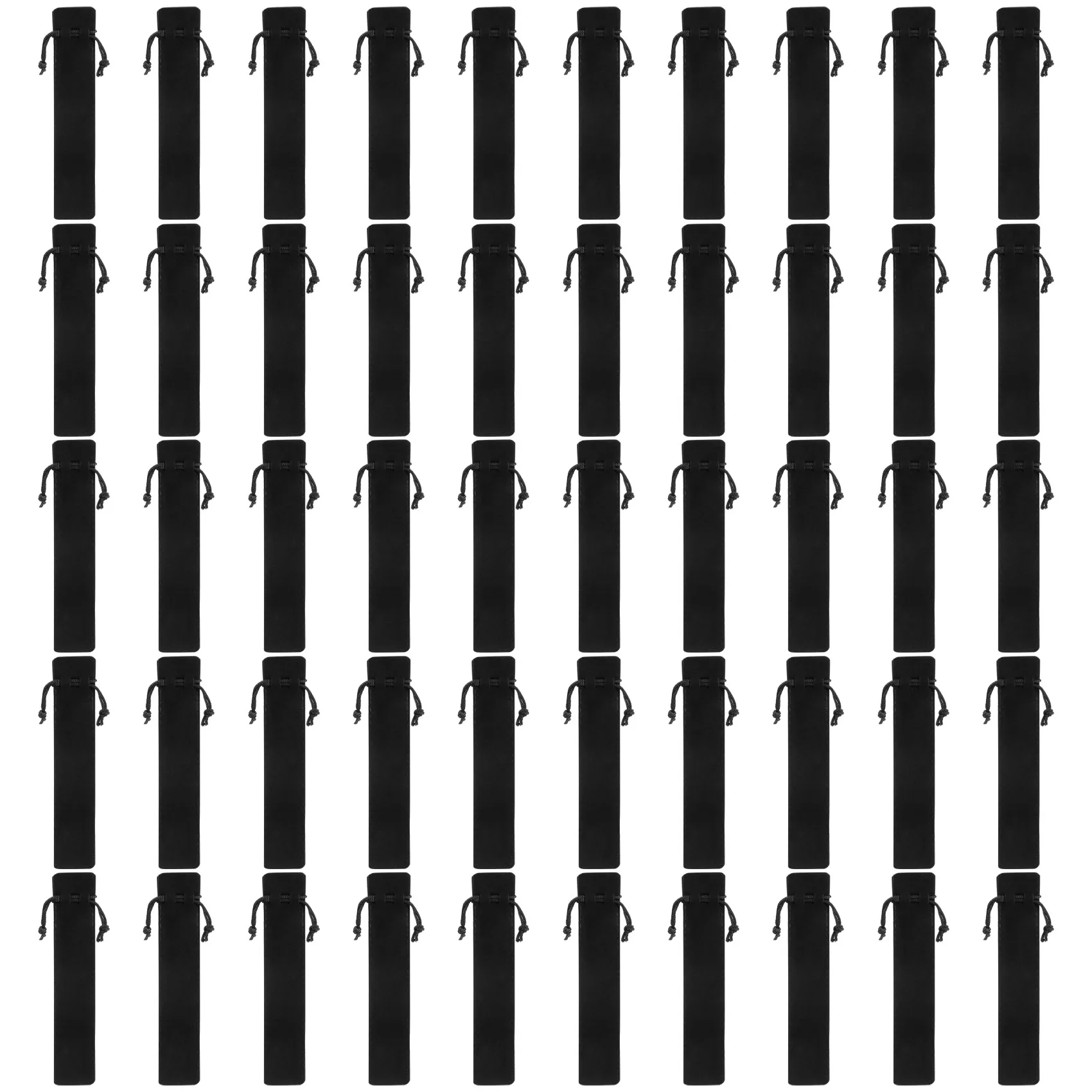 黒ベルベットシングルペンポーチ、スリーブホルダー、ペンシルバッグケース、50個