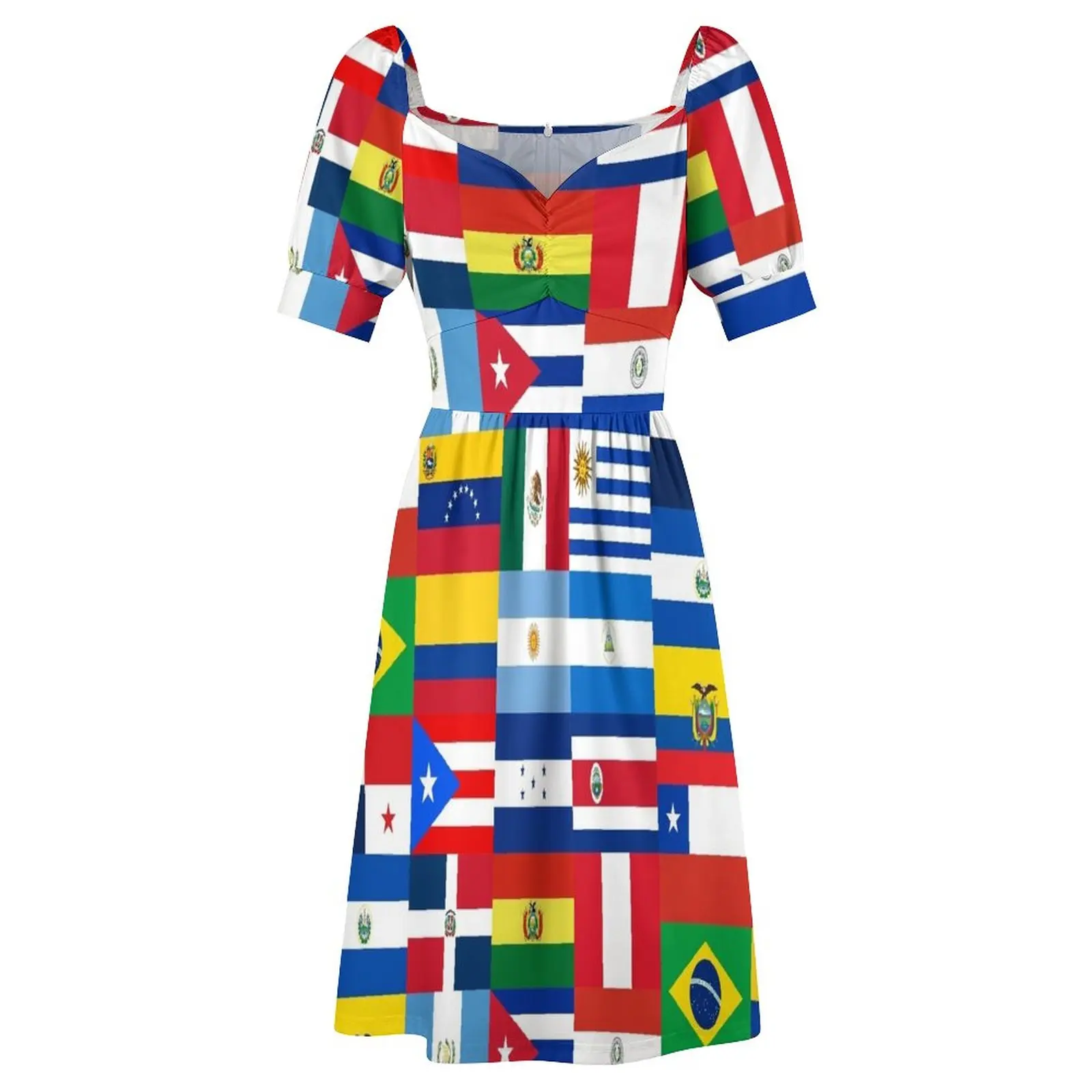 Flags of Latin America Dress evening dress woman Woman fashion women evening dress summer dress korean women