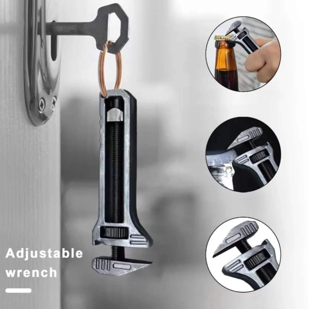 Portable Multitool Key Ring Chain Pocket Corkscrew Cutter Screwdriver Camping Survival EDC Outdoor Spanner Tool
