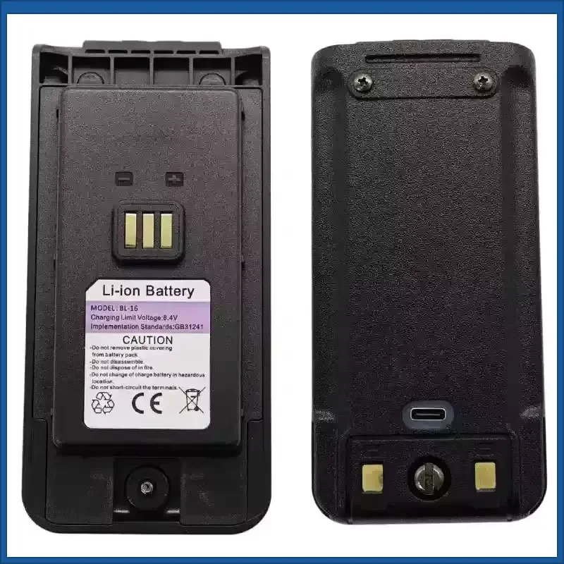 New BL-16 Battery Type-C Charge Port Li-ion Batteries For Baofeng UV-16M UV16M V2 UV16M Replacement Walkie Talkie Battery