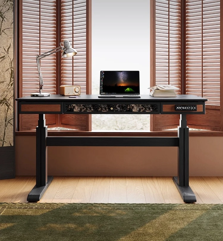 

Компьютерный стол с электрическим подъемником Письменный стол из массива дерева с ящиками