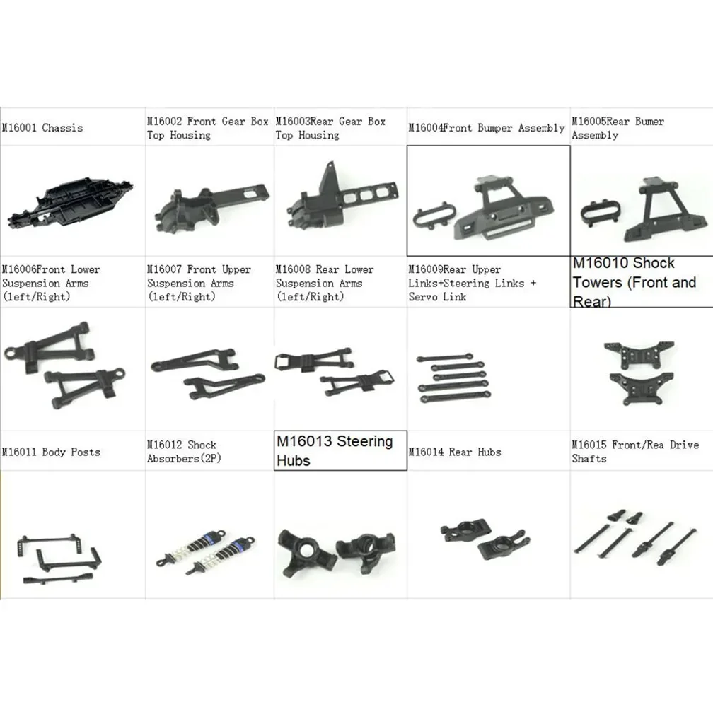 

HBX part Haiboxing 1/16 RC Truck 16889 Truggy 16890 M16001 M16002 M16003 M16004 M16005 M16006 M16011