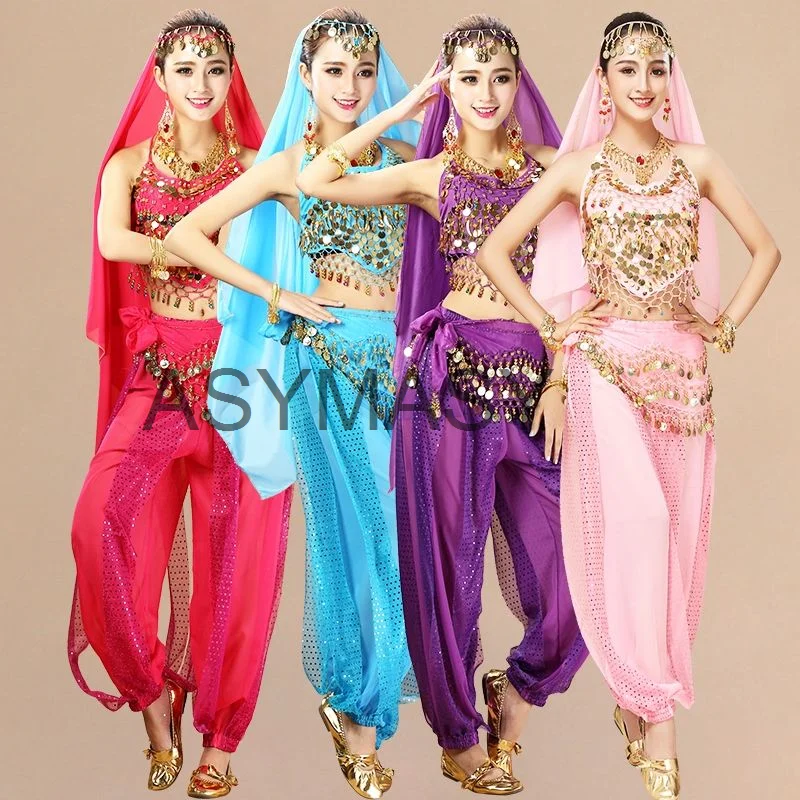 Women Belly Dance Costumes For Adult India Stage Gypsy Costumes Woman Bellydance Egypt Belly Dancing Suit top pants For Women