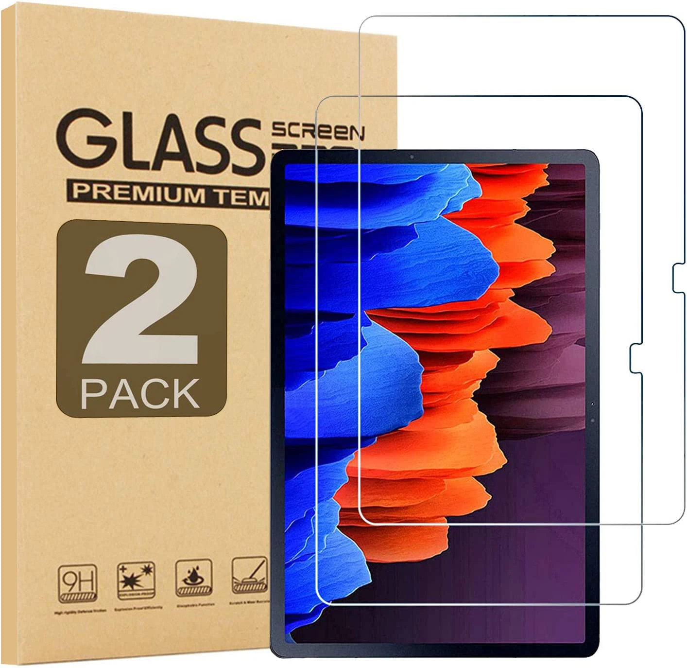 2pcs Screen Protector Tempered Glass For Samsung Galaxy Tab S7 11'' 2020 SM-T870 SM-T875 T876B HD Clear Anti Scratch Tablet Film