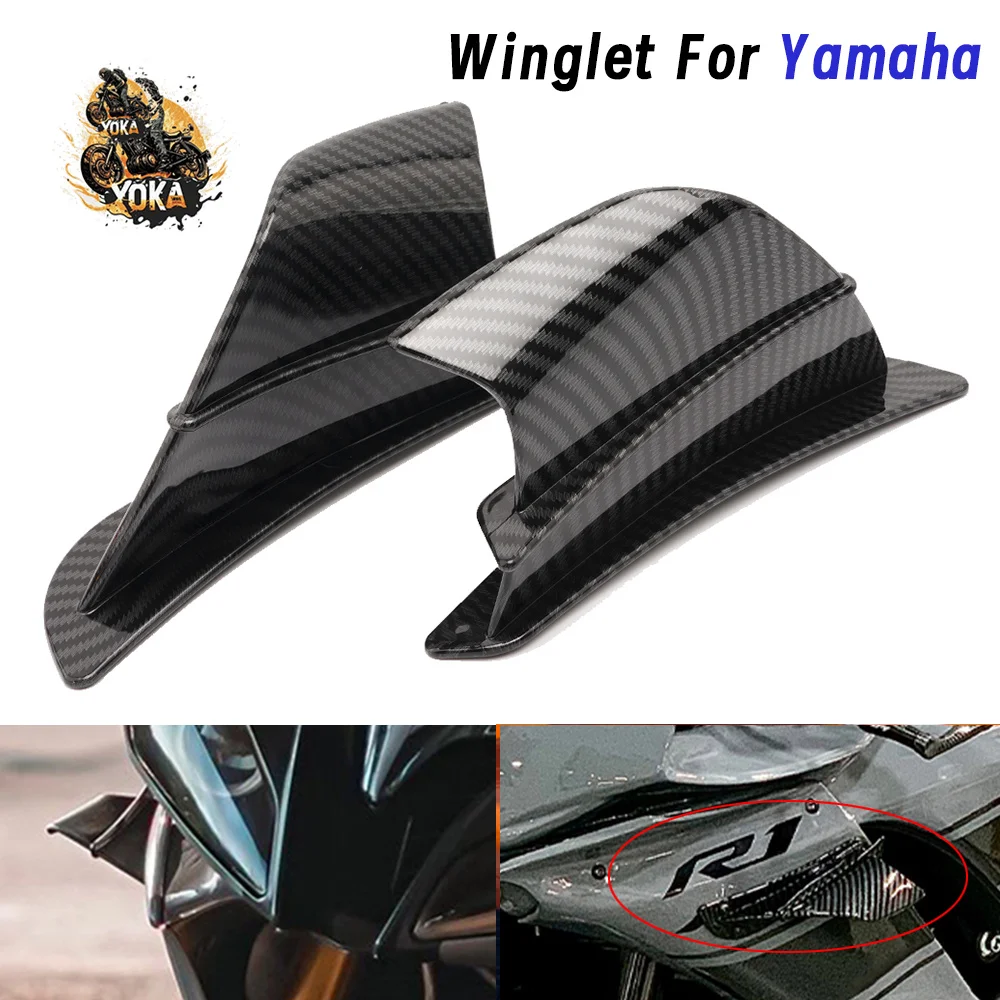 For Yamaha YZFR1 YZFR3 YZFR6 YZFR7 YZF R1 R3 R6 R7 R25 R125 Universal Winglet Air Deflector Wing Spoiler Motorcycle Accessories