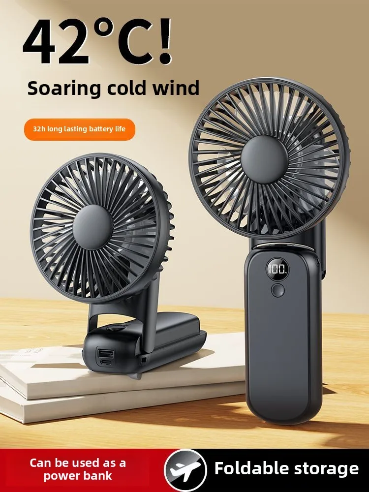 

New Usb Fan in Handstudents in Dormitory Bedsilent Office Large Capacity Folding Mini Fan.