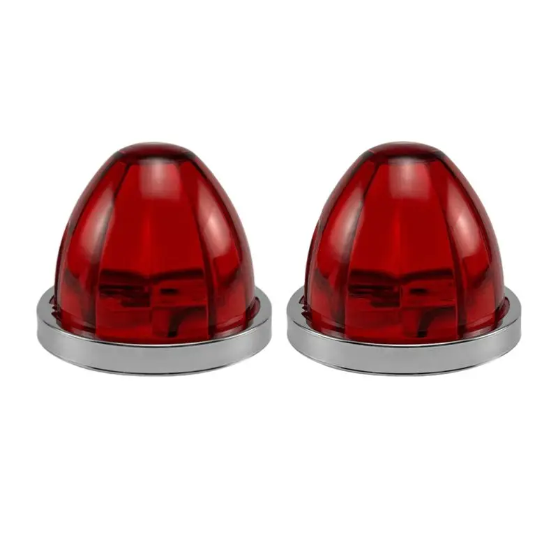 2PCS Watermelon Lights LED Side Marker Indicator Turn Signal Brake Lamp Semi Truck Trailer Under Glow Wheel Lights-X67A