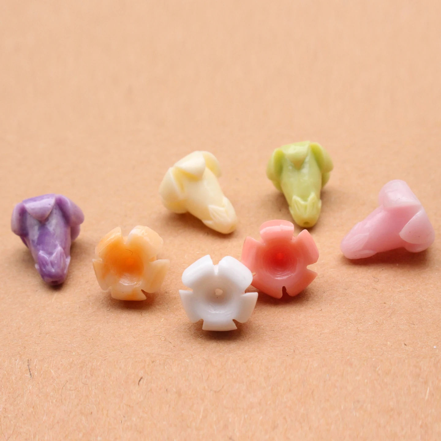 Artificial Coral Morning Glory Flower Loose Beads Hawaii Ocean Style Jewelry Fashion Making DIY Bracelet Necklace Earrings