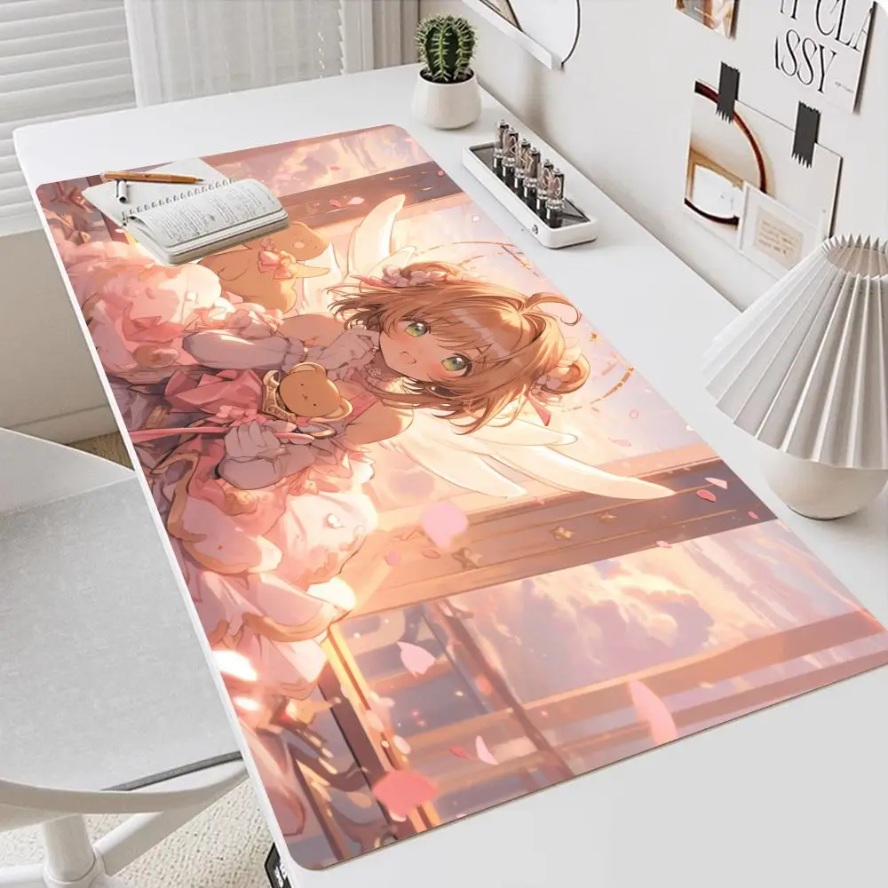 Office Computer Desk Mat Table kawaii Sakura Girl Mouse Pad Desktop protection pad Laptop Cushion Non-slip table pad Home Decor