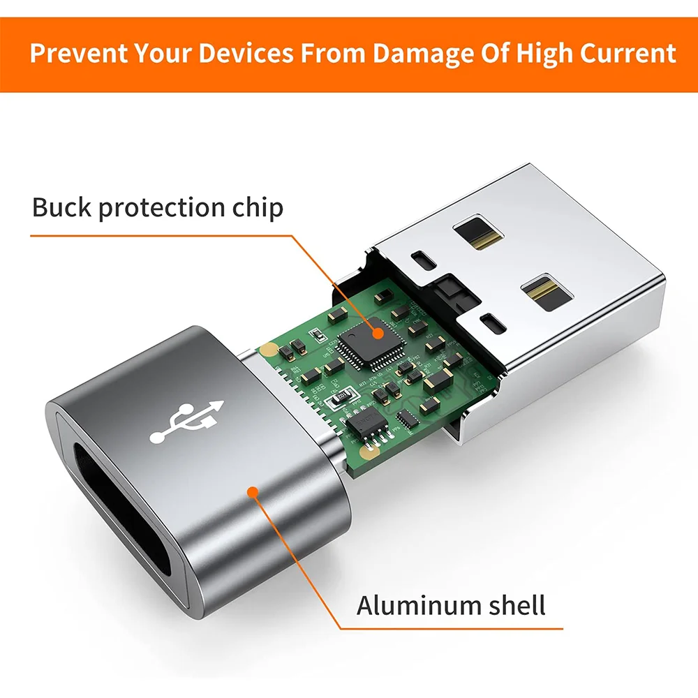 USB To Type-C OTG Adapter USB-A Male To USB Type-C Female Converter For Mobile Phone PC Computer Plug Converter