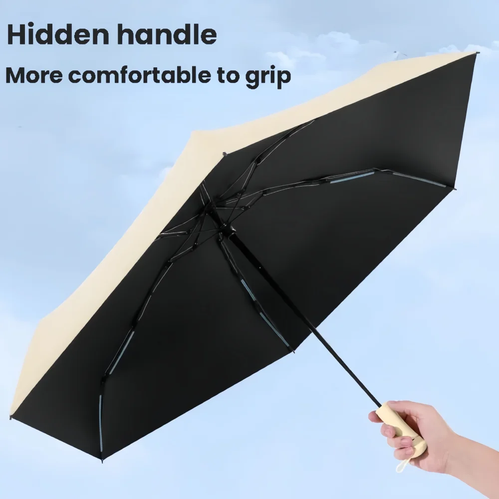 Mini Foldable Umbrella Retractable Five-Fold UV Protection Sunshade Rain Umbrella Sun Protection against Ultraviolet Rays