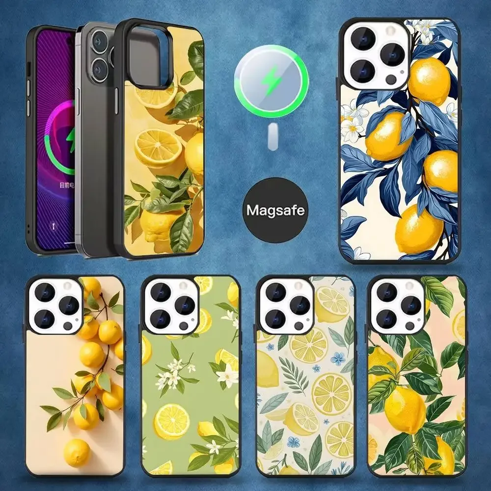 

Fruit lemon Painting Phone Case For iPhone 16,15,14,13,12,11,Pro,Max,Plus,Mini,Magsafe,Magnetic Wireless Charging Case