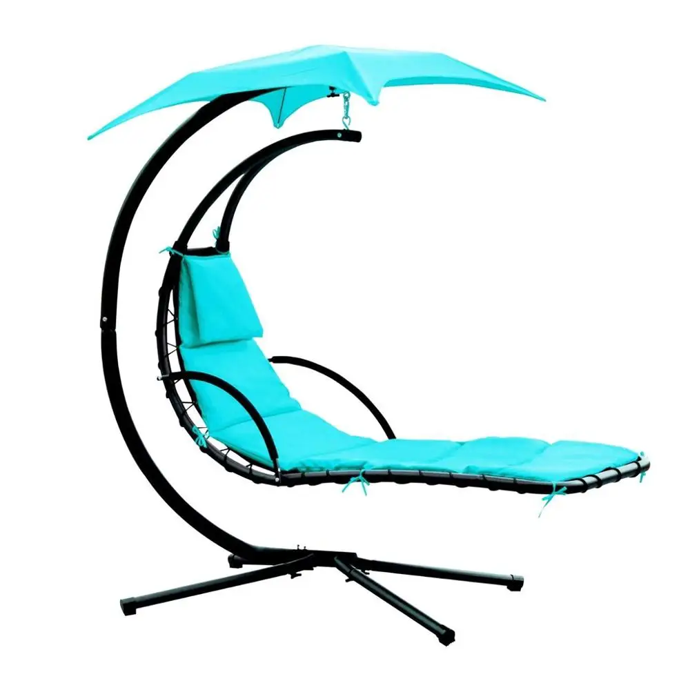 Hanging Chaise Lounger Chair Arc Stand Air Porch Swing Hammock  Canopy outdoor hanging swing chair /dream bed