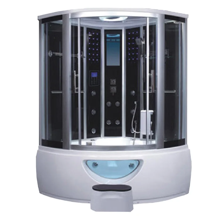 Portable Shower Cabin With Yacuzzii Steam And TV Modular Bathroom Shower Box Yacuzzi Bath Tub