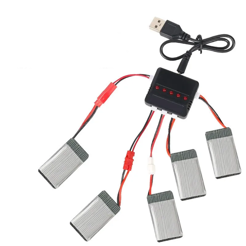 1 In 4 USB Charging Unit Hubsan X4 H107L H107C Lipo Battery Charger For WLtoys RC Syma X5C X5SC Quadcopter Drone Parts