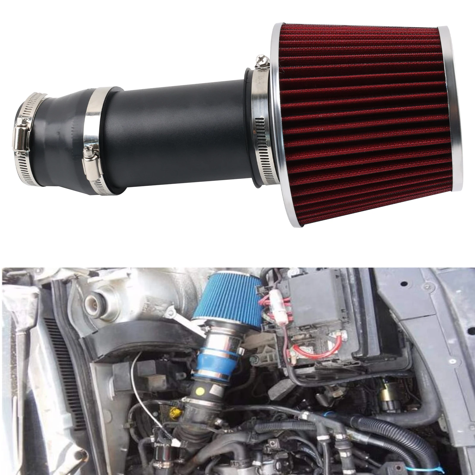 

2.75 Inch Short Cold Air Intake Piping Kit with Filter For Volkswagen Jetta Beetle Golf 1.8L 1.9L 2.0L 2.8L Audi TT Quattro 1.8L