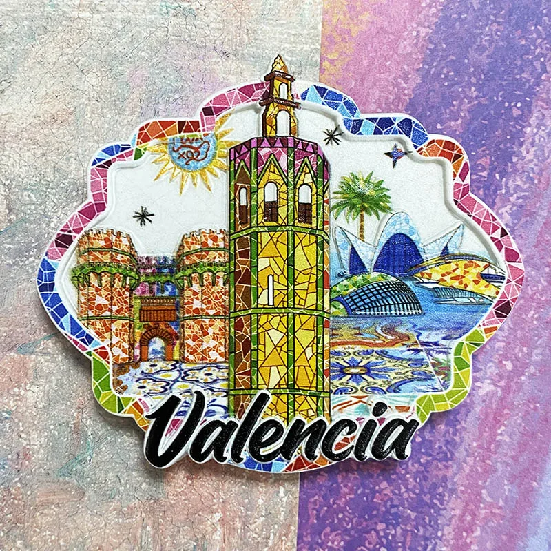 Valencia Cathedral City of Arts and Sciences Tourist souvenirs 3D stereo Fridge magnets Home decor collection