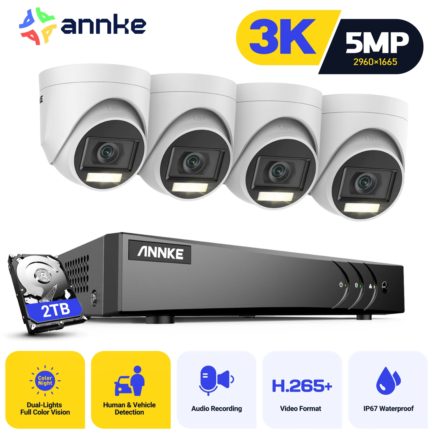 Home Security Images - ANNKE ADLK500 3K 홈 감시 시스템