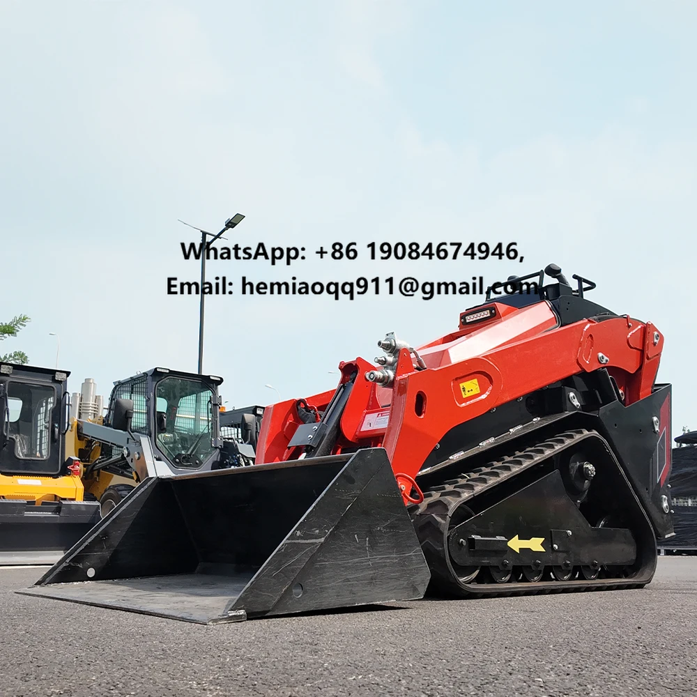 Free Shipping China Skidsteer on Attachments Mini Crawler Wheel/ Track Skid Steer Loader With Track
