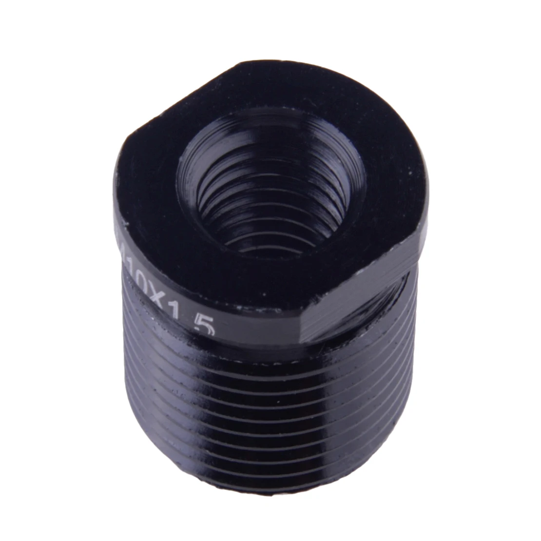 Car Black Aluminum Alloy Gear Shift Knob Thread Adapter Nut Insert Connector M10x1.5