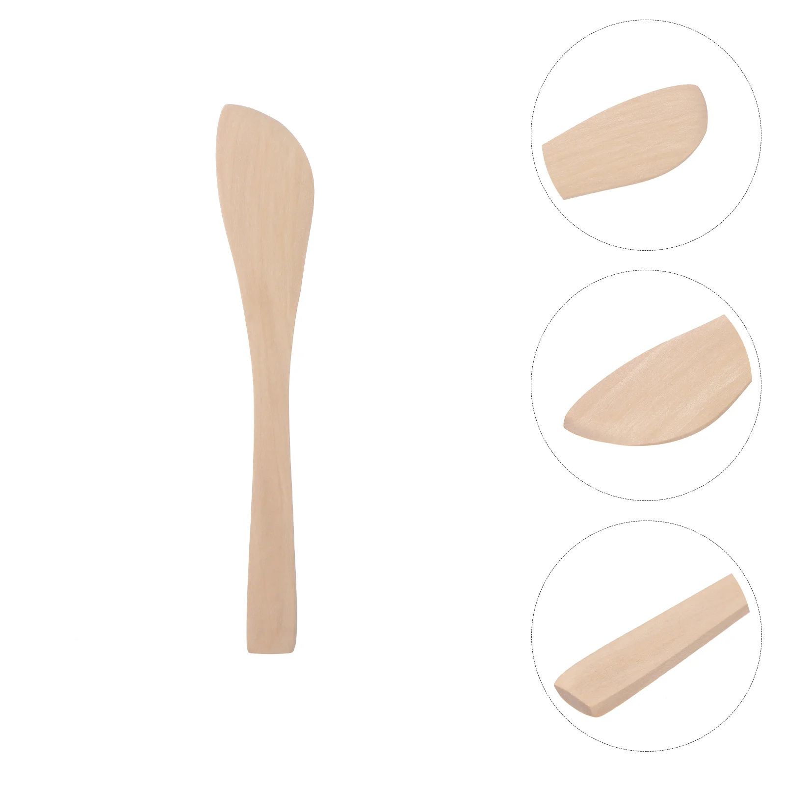 20 Pcs Mask Spoon Dumpling Filling Buttercream Frosting Wooden Bamboo Mini Spoons