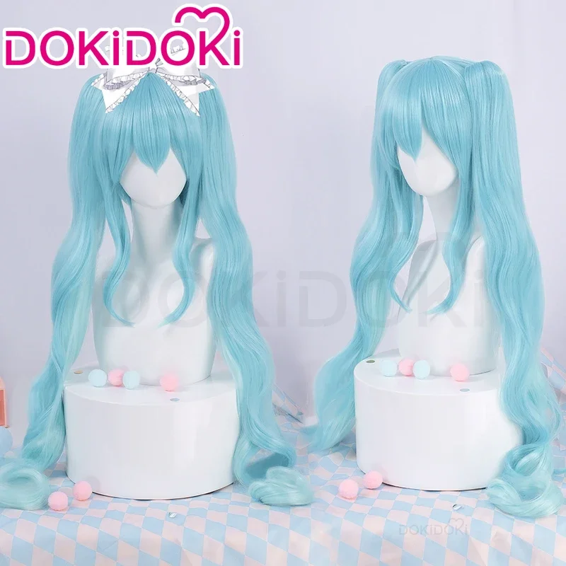 Mikuu in stock parrucca cosplay DOKIDOKI donna carina 100cm capelli lunghi blu mikuu 16th anniversary parrucca cosplay parrucca gratuita cap