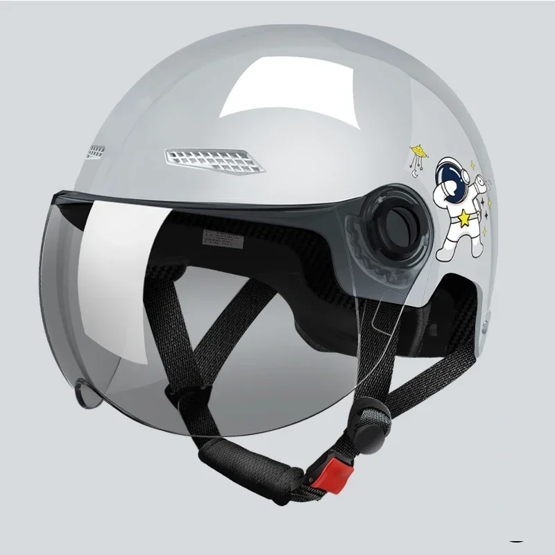 

2025 Motorcycle Helmet Woman Men Electric Motor Car Scooter Bike Open Face Half Helmet Safety Hat Bicycle Cap With Goggles