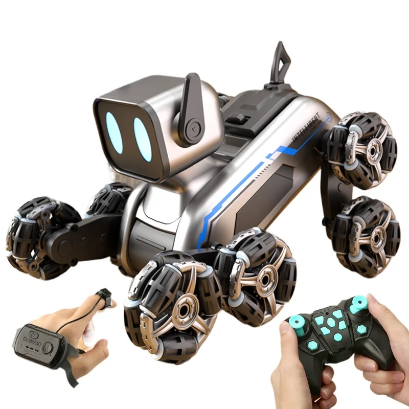 98, собаки-роботы, подарки на день рождения для детей, восьмиколесные трюковые собаки-роботы