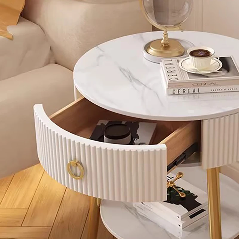 Минималистичные современные тумбочки, скандинавская роскошная круглая модная прикроватная тумбочка, небольшой столик для хранения, мебель для комнаты De Chevet Chambre