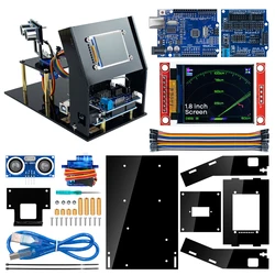 Simulation Ultrasonic Radar Sensor Module for Arduino DIY Kit 180-Degree Scanning Detector With 1.8