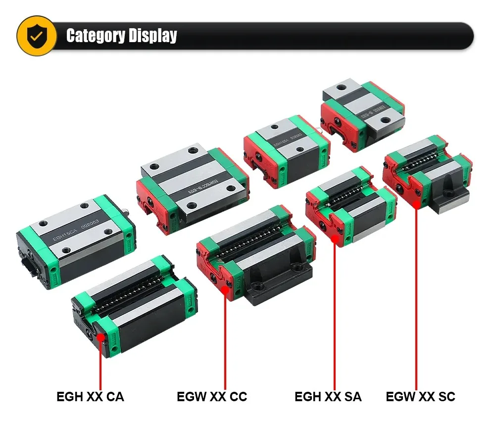 EGH15CA EGW15CC EGH15SA EGW15SC EGH20CA EGW20CC EGH20SA EGW20SA EGW25CC EGH25CA Linear slider block EGR Square Guide Rail