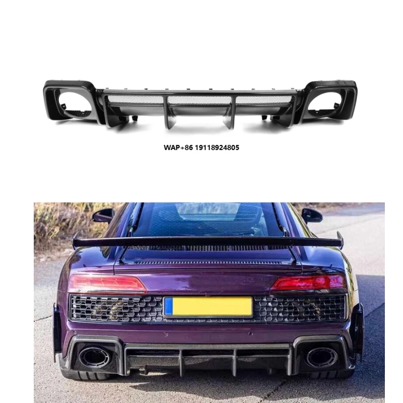 

Dry Carbon Fiber P Style Car Rear Bumpers Diffuser for R8 2021-2024 R8 Diffuser