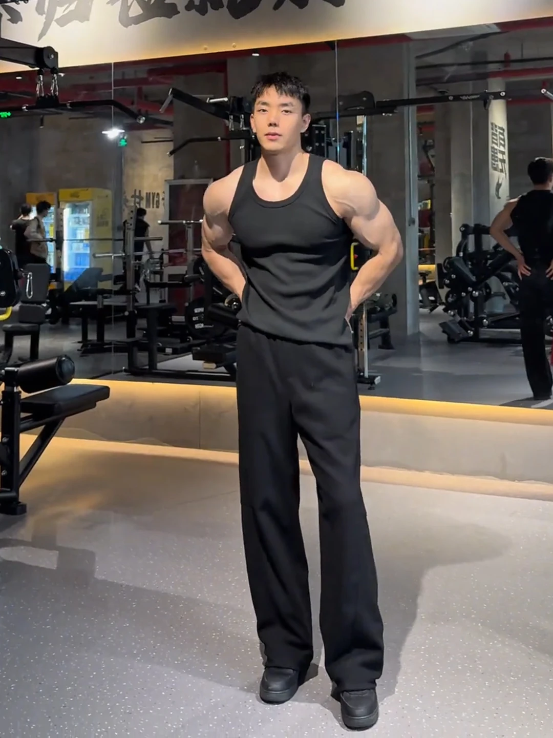 

Bla American Sle Fitn Pants Men's Autumn Winter Elastic Training Sports Long Pants Fce Lined Sweatpants Youth Trendy