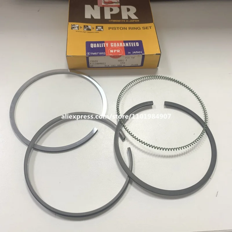 YJI10090ZZ 5-12121004-0 5-12121005-0 5121210040 51212050 Japanese NPR piston ring for Isuzu 4BD1 6BD1