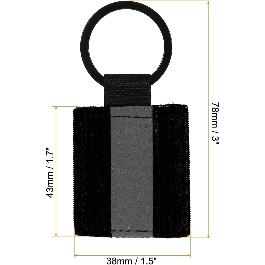 علامات سلسلة المفاتيح العاكسة سستة عاكسة تسحب سلسلة المفاتيح النايلون عالية الوضوح علامات عاكسة لحقيبة الظهر #2