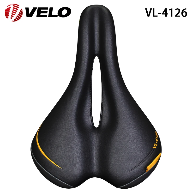 VELO VL-4126 Designed for Women PU Hollow Breathable Comfortable Road Bike MTB Mountain Bicycle Saddle Cushion Cycling Parts