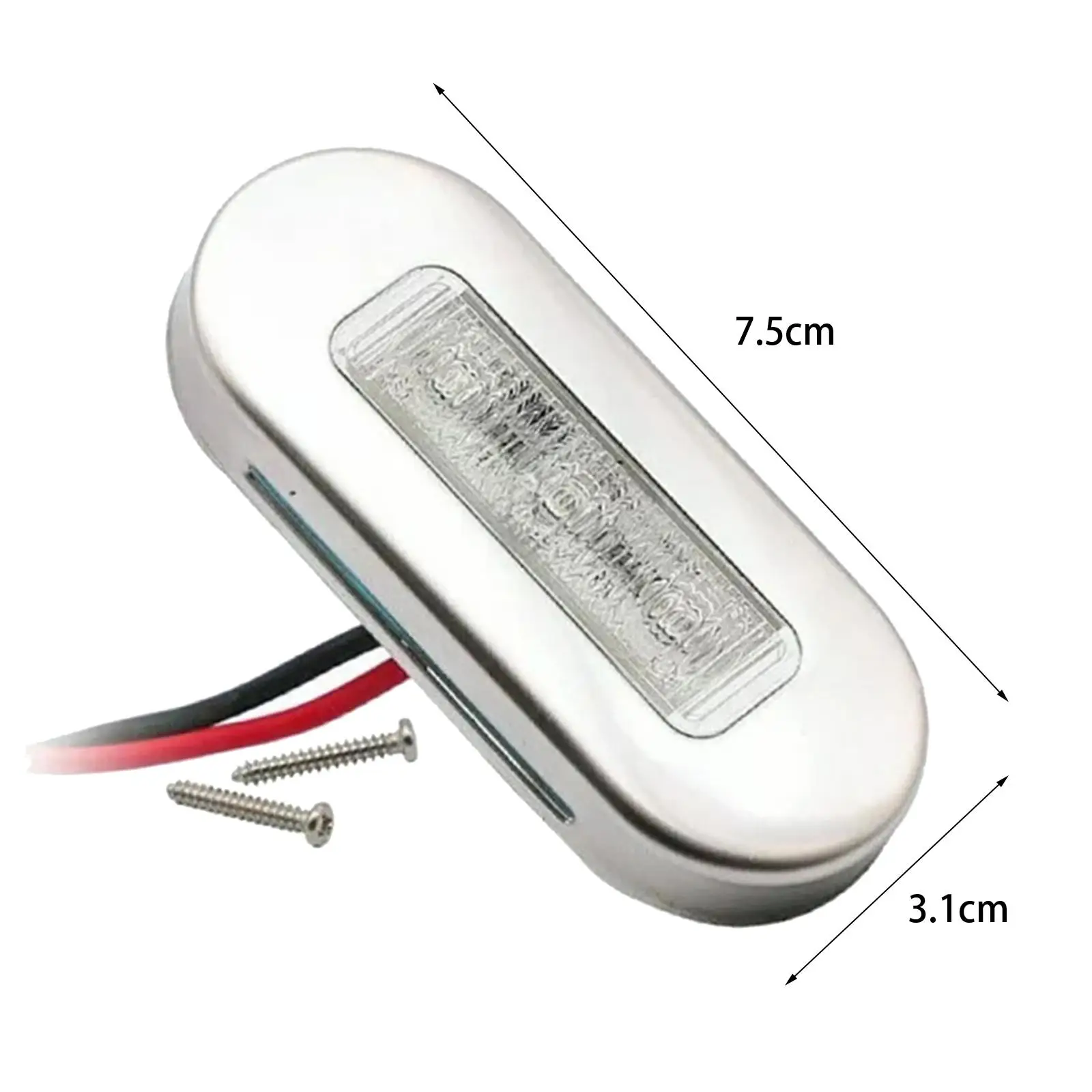 Zestaw lamp nawigacyjnych LED do łodzi, łatwy montaż, 12V 1.5W, zamiennik, wodoodporny, do łodzi, łodzi Bass, jachtu, żaglówki, pontonu.