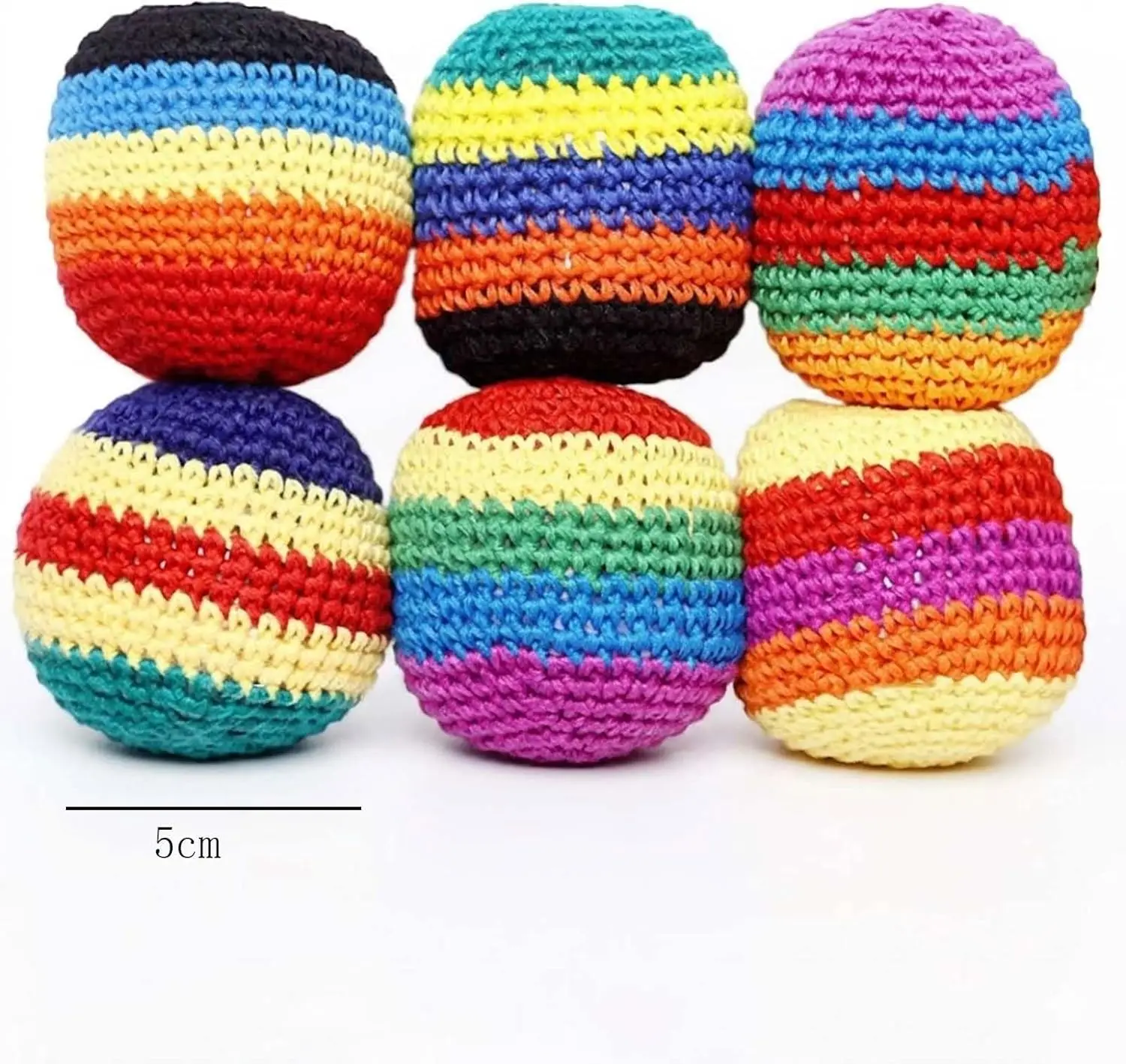 6/12/24pcs Outdoor Soft Handmade Footbag Sacks Juggling Balls Durable for Kids Group Playing Activities view 2