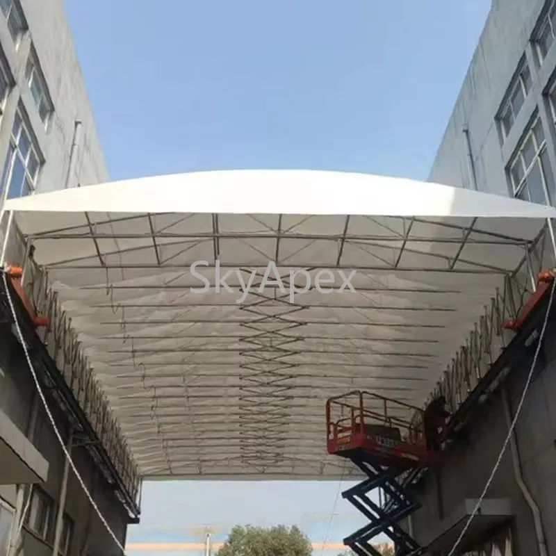 Custom Professional Outdoor Exhibition Motorized  Awning Canopy Heavy Duty UV  Protection Weather Resistant  PVC Cover for Patio