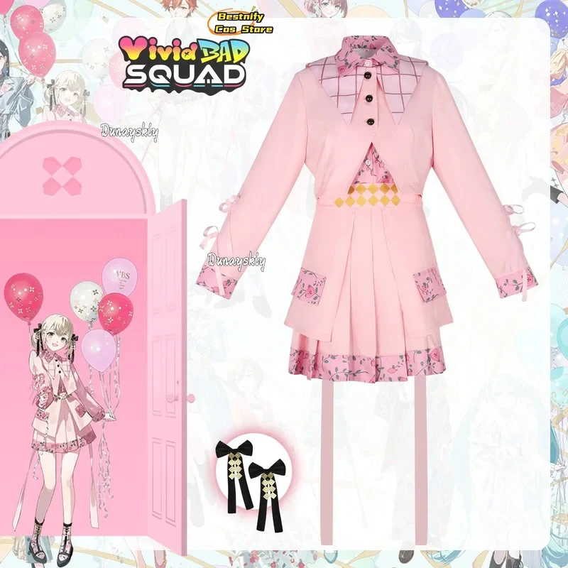 ABC123CosplayAzusawa Kohane PJSK Cosplay Costume Lolita Peter Pan Collar Bow Women Dresses Anime Show Y2k Aesthetic La3'd,5;h.9/ view 2
