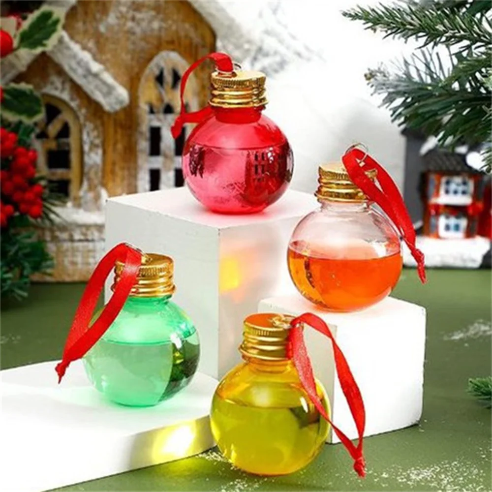 Christmas Decoration Ball Creative Beverage Milk Juice Bottle Five-Pointed Star Xmas Tree Bell Shape Drink Bottle Festival Decor