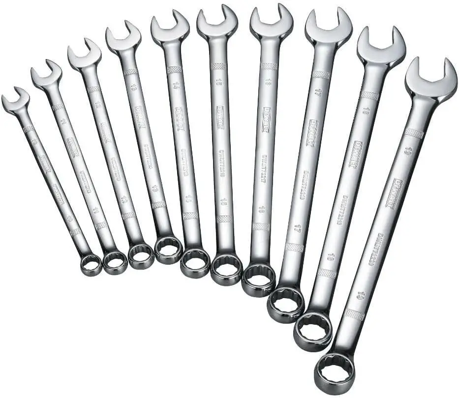 

Набор метрических ключей из 10 предметов со смещеной конструкцией для легкого доступа и надежного захвата